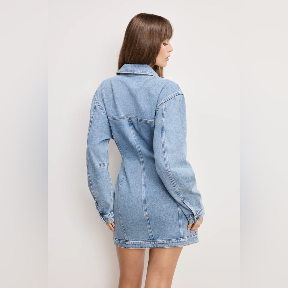 NWT GOOD AMERICAN DENIM DRESS - Picture 6 of 9